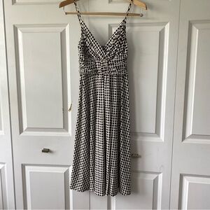 Elegant Black and White Checkered Dress